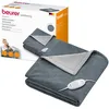 Image de Beurer HD 75 Cozy Couverture chauffante, couverture électrique confortable en apparence de fourrure, 6 réglages de température, lavable en machine, avec arrêt automatique, gris foncé