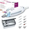 Image de Beurer MP 62 Set de manucure/pédicure, lime à ongles électrique avec 10 embouts de soin des ongles de haute qualité, lumière LED, fraise à ongles avec réglage de la vitesse en continu, blanc