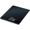 Image de Beurer Balance de cuisine KS 34, pour un pesage précis jusqu'à 15 kg, avec fonction de pesage Tara et écran LED Magic, noire