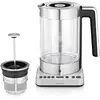 Image de WMF Bouilloire théière 2-en-1 en verre, Capacité 1,7 L, 4 niveaux de température, Temps d'infusion ajustable, Inox 18/10 Cromargan, 3000 W, Lono 0413160011