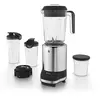 Image de WMF Blender, Mixeur, 6 vitesses, 3 programmes auto, Bol 1,2 L, Accessoires en Tritan sans BPA, Inox 18/10 Cromargan, Lames amovibles, 2 bouteilles incluses, 1200 W, Kult Pro 0416530011