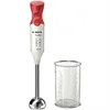Image de Bosch Mixeur plongeant ErgoMixx, moteur 450 W, 2 vitesses, hachoir, fouet et gobelet doseur, blanc/rouge, MSM64110