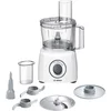 Image de Bosch MultiTalent 3 MCM3100W   Robot de cuisine polyvalent avec plus de 20 fonctions   800 W   Capacité de 2,3 L   Couleur : Blanc/Gris