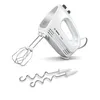 Image de Bosch CleverMixx MFQ24200   Batteur à main polyvalent avec fouets et crochets pétrisseurs   Puissance de 400 W   Couleur : Blanc/Argenté