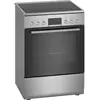 Image de Bosch HKR39C250 Série 4 Cuisinière électrique 60 cm de large, EcoClean Direct, 3D air chaud cuisson à 3 niveaux, contrôle de l'écran LED, zone de cuisson extensible pour grande batterie de cuisine