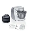 Image de BOSCH MUM58200 Série 4, Robot pâtissier, 1000 W, bol mélangeur, 7 vitesses + turbo, Kit d'accessoires pâtisserie, Blanc, Argent