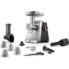 Image de Bosch MultiPower Série 8, hachoir multifonction, puissance moteur bloqué 2500 W, hachoir à viande, râpe, accessoires saucisse et kebbe, noir, MFWS840M