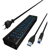 Image de ICY BOX 70420 Hub USB 13 ports USB-A USB 3.0 5 GBit/s noir