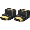 Image de ICY BOX IB-CB009-1 Adaptateur d'angle HDMI (jeu de 2 adaptateurs à orientation miroir), 1080p/2160p/3D/Ethernet, True-HD/DTS-HD, bornes plaquées or
