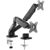 Image de ICY BOX Support de table pour écran IB-MS304-T, Monitorständer mit Tischhalterung für 2 Monitore bis zu 27'' (68 cm) 2 Écran(s) 68,6 cm (27) noir inclinable,