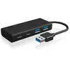 Image de ICY BOX 60493 Hub USB 4 ports USB-A USB 3.0 5 GBit/s pilotable sur ordinateur noir IB-HUB1426-U3, USB 3.2 Gen 1 Hub Type-A zu 2x Type-C® u. 2x Type-A USB