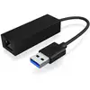 Image de Adaptateur réseau ICY BOX IB-AC501a, USB 3.0 (Type-A) zu Gigabit Ethernet Lan Adapter, schwarz Gigabit-LAN (1 Gbit/s), USB 2.0, USB 3.1 (Gen 1)