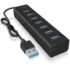 Image de ICY BOX 60819 Hub USB 7 ports USB-A USB 3.0 5 GBit/s noir IB-HUB1700-U3 USB 3.0 zu 7-Port USB 3.0 Type-A Hub, Alu-Gehäuse, Netzteil 5V/3A