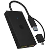 Image de ICY BOX USB to Dual HDMI Splitter (2K 60Hz / 4K 30Hz), USB-A & USB-C vers 2X HDMI, Supporte Windows, MacOS & ChromeOS, IB-SPL1029AC