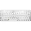 Image de KeySonic Clavier miniature, sans fil, en aluminium, Argent/Blanc, KSK-5020BT-S (DE)