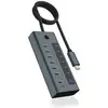 Image de ICY BOX 61064 Hub USB 7 ports 10 GBit/s bleu, gris
