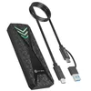 Image de ICY Box Boîtier SSD M.2 NVMe (USB 3.2 Gen 2 Type-C, 10 Gbit/s), éclairage RGB, pour M-Key & B+M Key (2230/2242/2260/2280), Jusqu’à 2 to, IB-1805ML-CU31