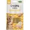 Image de Bubimex - Creamy Snacks Poulet et Fromage - Friandises Crèmes à Lécher pour Chats - Texture Lisse, Onctueuse et Appétissante - Stimule l'Appétit et Favorise l'Hydratation - 4 x 15 g (Lot de 5)