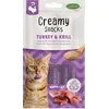 Image de Bubimex - Creamy Snacks Dinde et Krill - Friandises Crèmes à Lécher pour Chats - Texture Lisse, Onctueuse et Appétissante - Stimule l'Appétit et Favorise l'Hydratation - 4 x 15 g (Lot de 5)