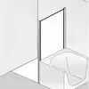 Image de HSK Premium Softcube Paroi latérale, pour porte pivotante avec élément fixe, 6831090-41-50#178,