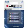 Image de AgfaPhoto Power LR03 Pile LR3 (AAA) alcaline(s) 1.5 V 4 pc(s)