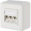 Image de Prise réseau montage apparent (en saillie) CAT 6a 3 ports Metz Connect 130B12D30002-E blanc pur