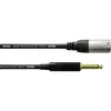 Image de Câble de liaison XLR [1x XLR mâle - 1x Jack mâle 6.35 mm] Cordial CCM 10 MP noir 10.00 m