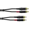 Image de Câble adaptateur audio [2x Cinch-RCA mâle - 2x Cinch-RCA mâle] Cordial CFU 3 CC noir 3.00 m