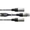 Image de Cordial CFY0.3FMM XLR Câble adaptateur [2x XLR mâle - 1x XLR femelle] 30.00 cm noir