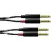 Image de Câble adaptateur audio [2x Jack mâle 6.35 mm - 2x Jack mâle 6.35 mm] Cordial CFU 3 PP noir 3.00 m