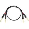 Image de Cordial Double câble jack 0,6 m fiche Rean CFU 0.6 PP - Câble Audio