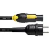 Image de Câble de raccordement alimentation Cordial CFCA 1,5 S-TRUE 1 [1x Prise mâle + contact de protection - 1x PowerCon mâle] noir 1.5 m