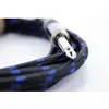 Image de Câble de raccordement Cordial 14770 Jack audio [1x Jack mâle 6,3 mm (mono) - 1x Jack mâle 6,3 mm (mono)] 5 m noir, bleu gaine textile