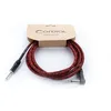 Image de Câble guitare jack droit/coudé 7,5 m tweed rouge