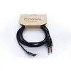 Image de Adaptateur Y Cordial 14868 audio [1x Jack mâle 3.5 mm - 2x Jack mâle 6,3 mm (mono)] 3 m noir gaine en PVC, câble jumelé