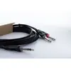 Image de Adaptateur Y Cordial 14879 Jack audio [1x Jack mâle 6,3 mm (stéréo) - 2x Jack mâle 6,3 mm (mono)] 5 m noir gaine en PVC, câble jumelé