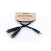 Image de Câble Y bretelle mini-jack stéréo/2 jacks mono femelles 30 cm
