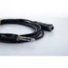 Image de Câble de raccordement Cordial 14825 Jack audio [1x Jack mâle 6,3 mm (stéréo) - 1x Jack femelle 6,3 mm (stéréo)] 5 m noir gaine en PVC, torsadé