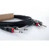 Image de Câble de raccordement Cordial 14846 Jack audio [2x Jack mâle 6,3 mm (mono) - 2x Jack mâle 6,3 mm (mono)] 6 m noir gaine en PVC, câble jumelé