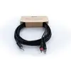 Image de Adaptateur Y Cordial 14857 Jack / Cinch-RCA audio [1x Jack mâle 3.5 mm - 2x Cinch-RCA mâle] 5 m noir gaine en PVC, câble jumelé