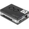 Image de Joy-it RB-CaseP4+03 Boîtier pour ordinateur monocarte Convient pour (kits de développement): Raspberry Pi® avec refroidisseur actif, avec fermeture...