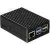 Image de Joy-it RB-AlucaseP5-08 Boîtier pour ordinateur monocarte Convient pour (kits de développement): Raspberry Pi® avec refroidisseur passif noir