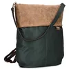 Image de Zwei Olli OR12 Sac à dos imperméable en cuir synthétique de qualité supérieure avec compartiment rembourré pour ordinateur portable, fermeture éclair, sac à dos et sac à bandoulière 2 en 1, vert