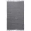 Image de Dhurry | Fleckerl | Tapis tissé à Plat 100% Coton tissé à la Main, Lavable, réversible | 160 x 230 cm | Anthracite | Happy Cotton