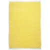 Image de Theko | Dhurry Tapis en 100% Coton à Tissage Plat Happy Cotton | tissé à la Main | Couleur : Jaune | 120 x 180 cm