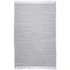 Image de Theko | Dhurry Tapis 100% Coton tissé Plat Happy Cotton | Tissé à la Main | Couleur : Gris | 120 x 180 cm