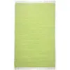 Image de Theko | Dhurry Tapis en 100% Coton à Tissage Plat Happy Cotton | tissé à la Main | Couleur : Vert | 40 x 60 cm