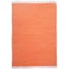 Image de Dhurry | Fleckerl | Tapis en Tissu Plat 100% Coton tissé à la Main, Lavable, réversible | 40 x 60 cm | Terre Cuite | Happy Cotton
