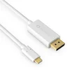 Image de sonero UCC021-020 USB-C câble DisplayPort, 4K @ 60Hz avec 18Gbps, USB 3.1, Old Fashion, Thunderbolt 3 compatible avec MacBook Pro, Samsung S8, Dell XPS 15 et d'autres ordinateurs USB-C, 2,0m, blanc