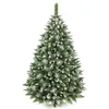 Image de AmeliaHome 07867 280 cm Sapin Artificiel de Noêl avec Neige Arbre à Aiguilles en Pin PVC Synthétique Vert Base en Plastique Noël Lemmy